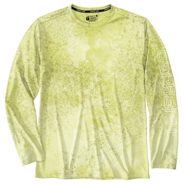 Carhartt Force Sun Defender™ Lightweight Long-Sleeve Print T-Shirt (Citrus Watercolor Camo) Size XL
