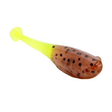 Strike King Lil' Suck'r 1.5" (Pumpkin with Chartreuse Tail)