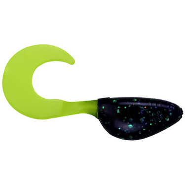 Strike King Mr. Crappie Shadpole CurlyTail (Junebug Chartreuse)