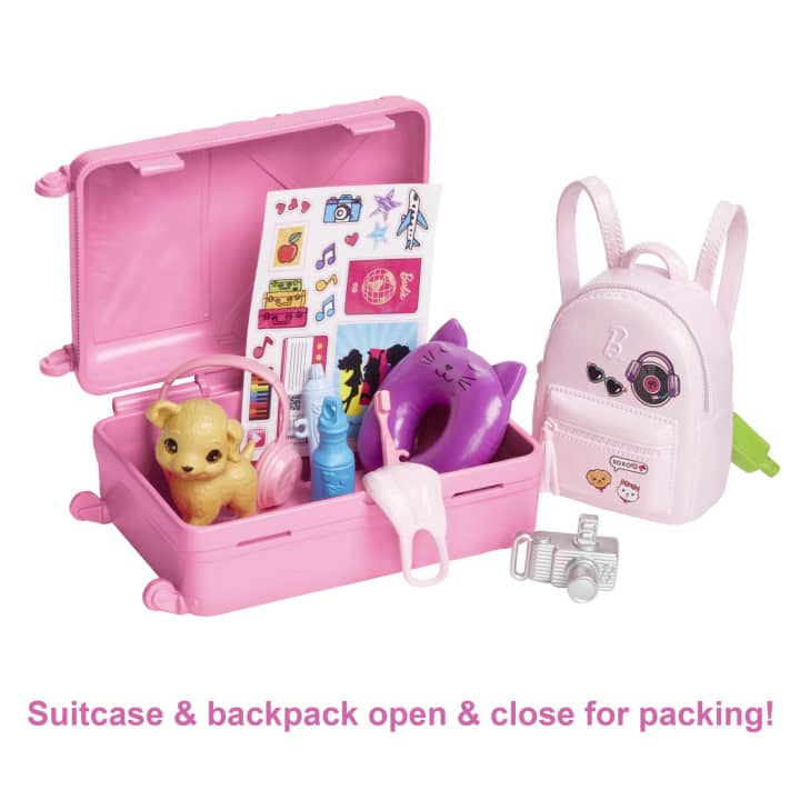 Load image into Gallery viewer, Barbie Doll And Accessories, &#39;Malibu&#39; Travel Set With Puppy
