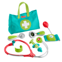 Fisher-Price Medical Kit with teal doctor bag, stethoscope, thermometer, otoscope, syringe and blood pressure cuff