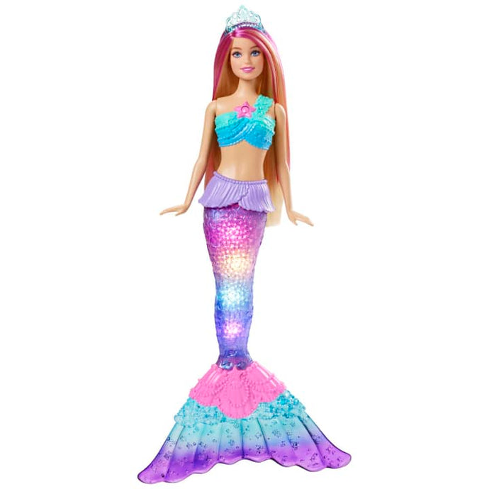 Mermaid Barbie Doll With Water-Activated Twinkle Light-Up Tail - Pink