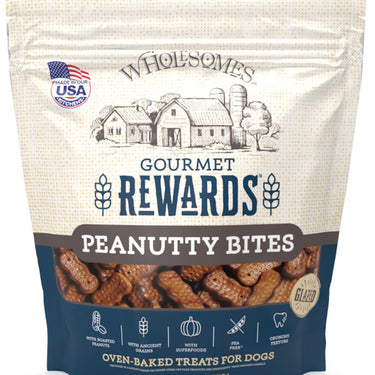 Wholesomes Gourmet Rewards Biscuit Dog Treats Peanutty Bites