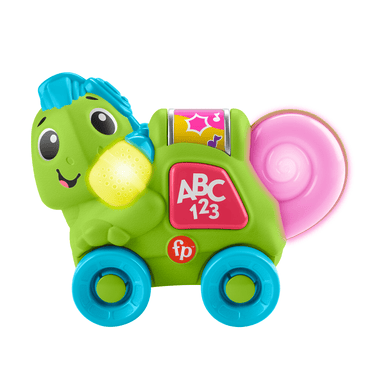 Fisher-Price Link Squad Crawl 'n Colors Chameleon green push-along toy with color roller