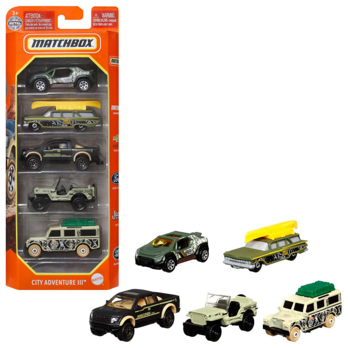 Matchbox 5 Pack Toy Cars Assorted