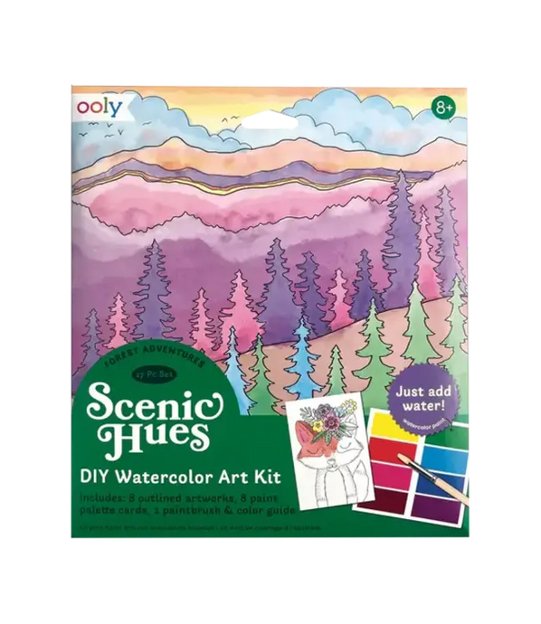 Ooly Scenic Hues Water Color Art Kit - Forest Adventure