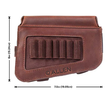 Allen Westcliff Leather Buttstock Rifle Cartridge Carrier - Brown