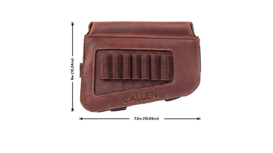 Allen Westcliff Leather Buttstock Rifle Cartridge Carrier - Brown