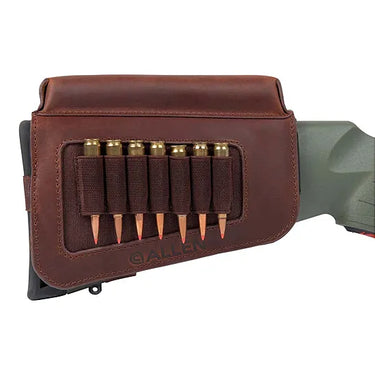 Allen Westcliff Leather Buttstock Rifle Cartridge Carrier - Brown