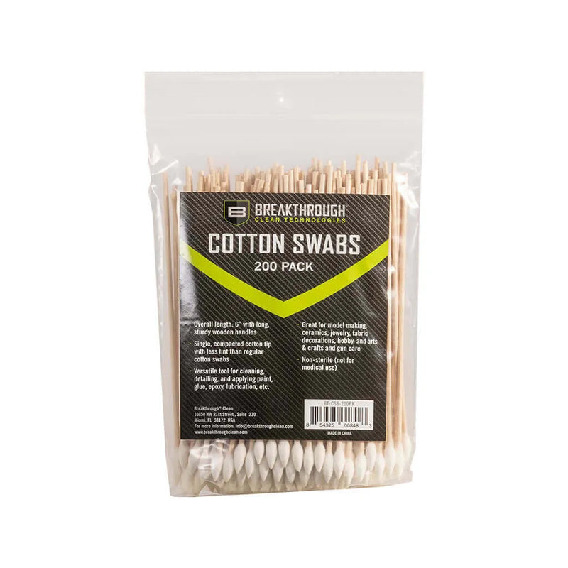 Load image into Gallery viewer, Breakthrough Clean Technologies Cotton Swabs 5&quot; (200 Pack)
