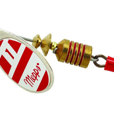 MEPPS 1/8 AGLIA SPINNER, RED/WHT