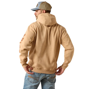 Ariat Logo Fleece Hoodie (Tan Heather) Size XXL