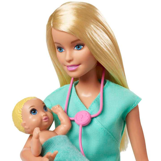 Barbie Careers Baby Doctor Playset With Blonde Doll