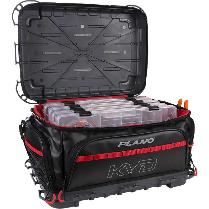 Load image into Gallery viewer, Plano KVD Signatures Series 3700 Tackle Bag Black/Gray/Red
