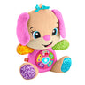 Fisher-Price Laugh & Learn Smart Stages Sis pink plush puppy with light-up tummy buttons
