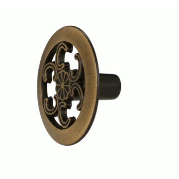 Amerock Allison Round Cabinet Knob 1-1/2 in. D 3/4 in. Antique Brass 1 pk