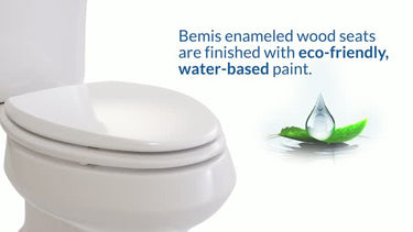 Mayfair by Bemis Benton Slow Close Round White Enameled Wood Toilet Seat