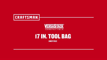 Craftsman VERSASTACK 8.5 in. W X 13.5 in. H Polyester Tool Bag 31 pocket Black/Red 1 pc