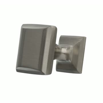 Amerock Candler Square Cabinet Knob 1-1/8 in. Satin Nickel 1 pk