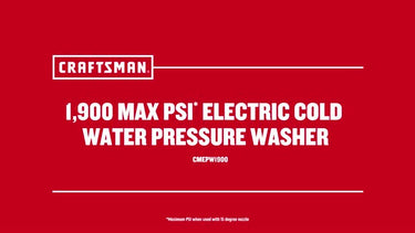 Craftsman CMEPW1900 1900 psi Electric 1.2 gpm Pressure Washer