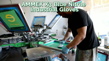 X3 Nitrile Disposable Gloves Large Blue Powder Free 100 pk