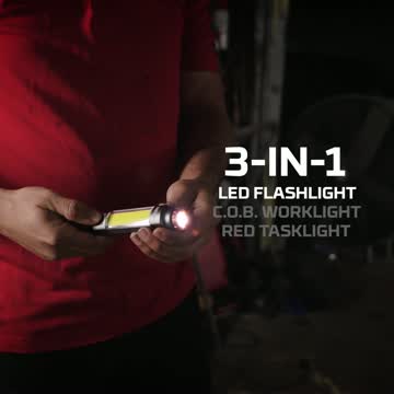NEBO Big Larry 600 lm Black/Gray LED Work Light Flashlight AA Battery