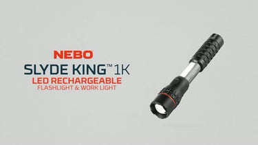 NEBO Slyde King 1000 lm Black LED Work Light Flashlight 18650 Battery