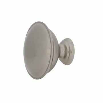 Amerock Allison Round Cabinet Knob 1-5/16 in. D 15/16 in. Brushed Chrome 1 pk