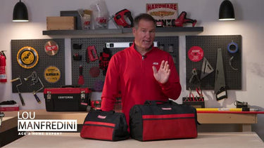Craftsman 13 in. W X 18 in. H Ballistic Nylon Tool Bag Set Black/Red 2 pc
