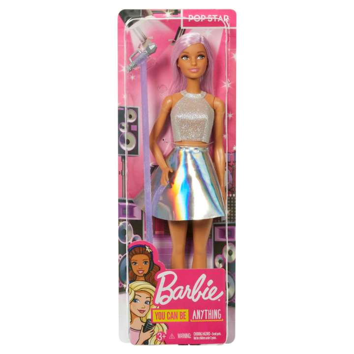 Load image into Gallery viewer, Barbie Careers Pop Star Doll, Long Pink Hair With Iridescent Skirt
