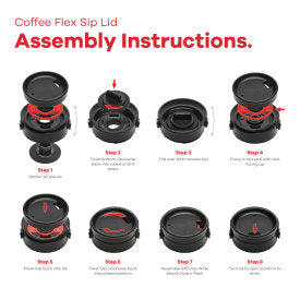 Wide Mouth Flex Sip Lid Black