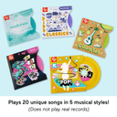 Five pretend records in decorative sleeves for the Rockin' Record Player