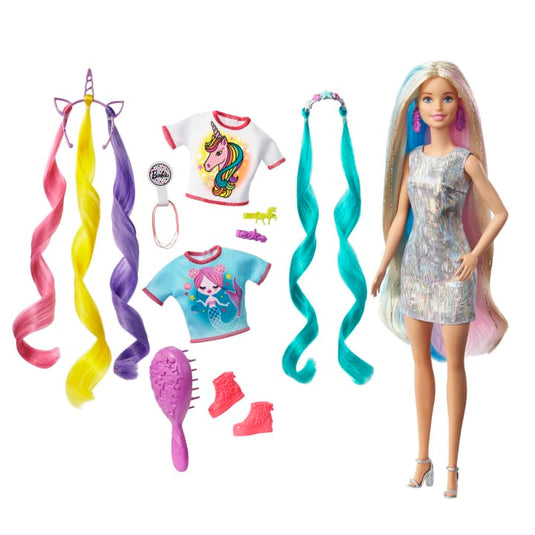 Barbie Fantasy Hair Fashion Doll - Colorful Blonde