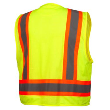 Pyramex RVZ2410CPX4 RVZ24 Series, Class 2 Surveyor Vest with Clear Pocket Size 4XL