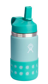 Load image into Gallery viewer, HYDRO FLASK 12 OZ KIDS WIDE MOUTH STRAW CAP AND BOOT DEW
