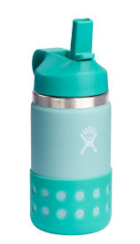 HYDRO FLASK 12 OZ KIDS WIDE MOUTH STRAW CAP AND BOOT DEW