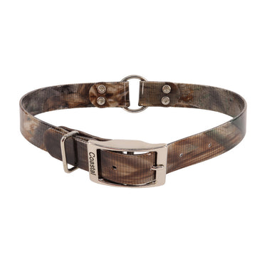 Coastal Water & Woods Waterproof Dog Collar w/Center Ring (Shadow Grass Blades) 24"