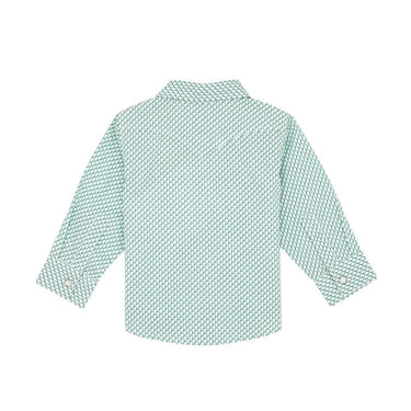 Wrangler Baby Boy Long Sleeve Western Snap Shirt (White/Teal) Size 12M