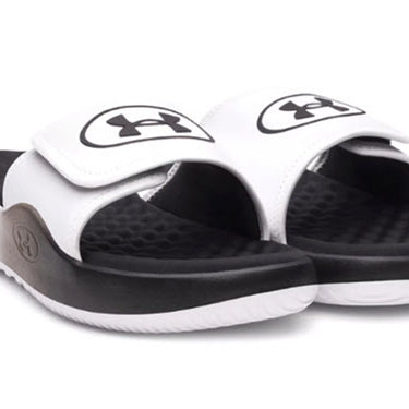 Under Armour Ignite Pro 8 Men's Slides (White/Galaxy Black) Size 10