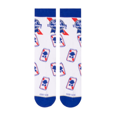 Odd Sox Pabst Blue Ribbon Cans Crew Socks Size L