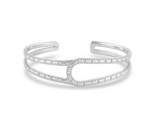 Montana Silversmiths Bracelet Womens In Step Crystal Cuff