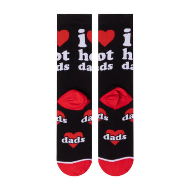 Odd Sox I Love Hot Dads Women's Crew Socks Size M