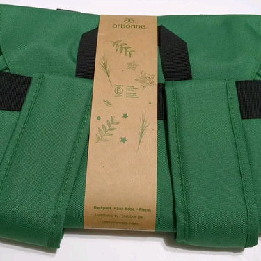 Arbonne Green Backpack Bag Pockets Drink Pocket Zipper Closure Very Durable