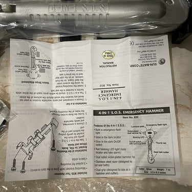 Emergency Hammer 4-in-1 S.O.S. Flashlight Seat Belt Cutter