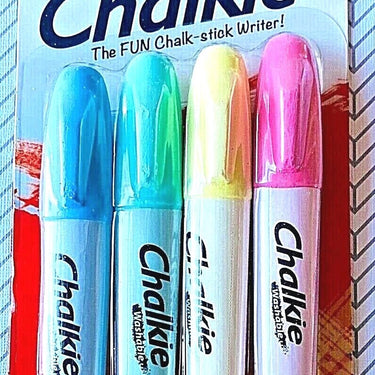 Lanard Chalkie Fully Washable FUN Chalk-Stick Writer 4 Pack