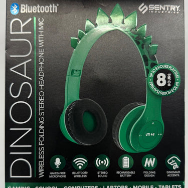 Sentry "Dinosaur Headphone" Bluetooth Wireless Folding Stereo W/Mic
