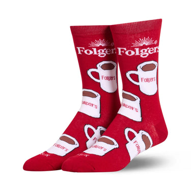 Odd Sox Folgers Mugs Crew Socks Size M