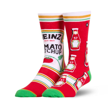 Odd Sox Heinz Ketchup Split Men's Crew Socks Size L