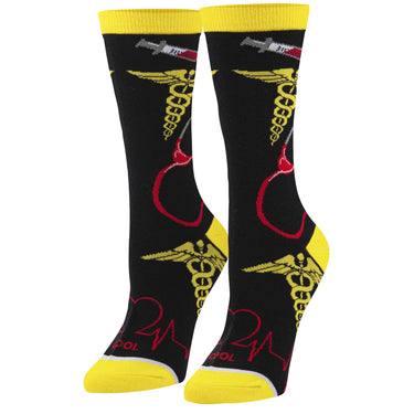 Odd Sox Nurse Women's Crew Socks Size M