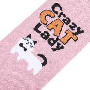 Odd Sox Crazy Cat Lady Women's Crew Socks Size M